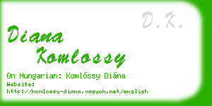 diana komlossy business card